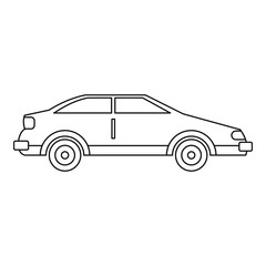 Car icon. Outline illustration of car vector icon for web design