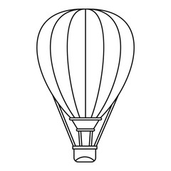 Air ballon icon. Outline illustration of air ballon vector icon for web