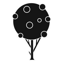 Tree with fruits icon. Simple illustration of tree with fruits vector icon for web
