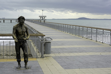 Burgas city - statue on the beach

