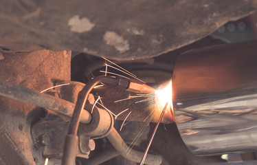 Muffler Auto Repair Gas Welding