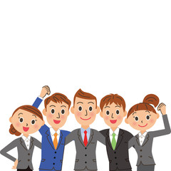 団結するサラリーマン