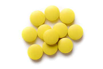 pills isolated on white background