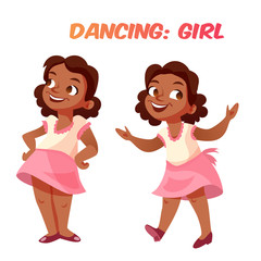 African american dancing cute girl