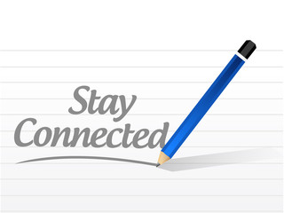 stay connected message sign illustration