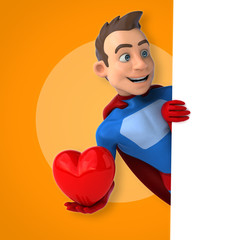 Fun superhero - 3D Illustration