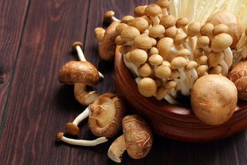 Shiitake is mushrooms for raw food.