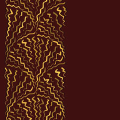 Repeatable Background With Golden Zigzag Pattern