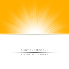 Abstract seasonal and natural concept, shiny sun ray banner, background.