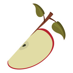 apple fruit icon over white background. healthy and natural food design. vector illustration