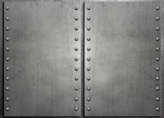 Metal plates with rivets