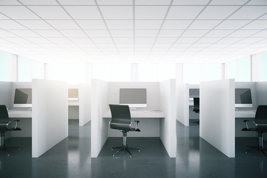 Modern coworking office interior