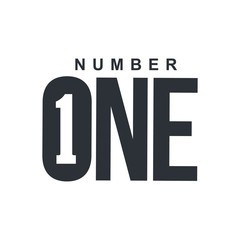 Black and white number one diagonal logo template, vector illustrations isolated on white background. Graphic logo with diagonal logo with three dimensional number one