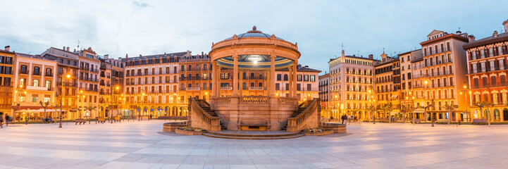 Panorama of Pamplona Market Square - 124740320