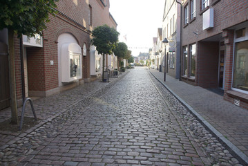 Gasse mit Kopfsteinpflaster