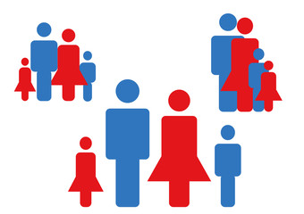 Family icons collection vector