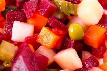 Russian beet salad vinaigrette.