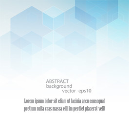 Vector Abstract geometric background Template brochure design. Blue hexagon shape