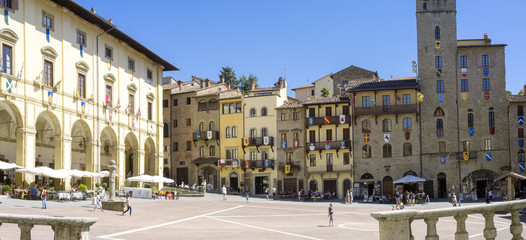 Fototapeta na wymiar Arezzo old city centre. Color image