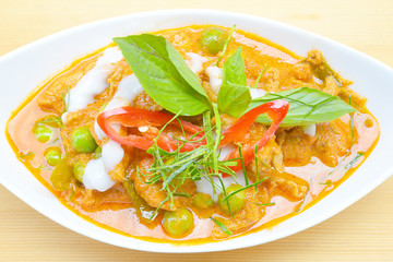 Panaeng or Meat in Spicy Coconut Cream,Thailand famous food
