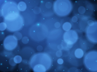 Abstract Blue Light Bokeh Background. Vector Illustration
