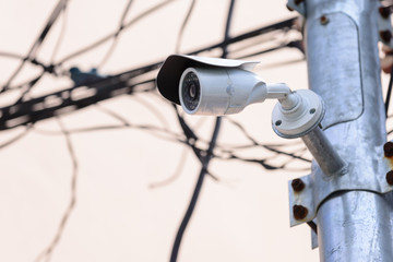 Security IR camera for monitor events in city.