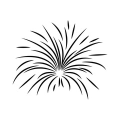 fireworks burst effect decoration icon over white background. vector illustration