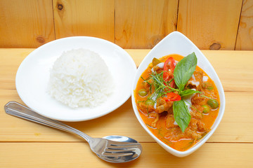 Panaeng or Meat in Spicy Coconut Cream,Thailand famous food
