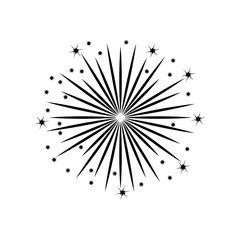 fireworks burst effect decoration icon over white background. vector illustration