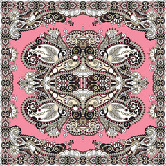 Traditional ornamental floral paisley bandanna