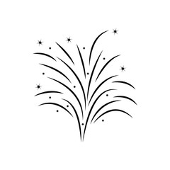 fireworks burst effect decoration icon over white background. vector illustration