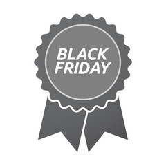 Isolated badge icon with    the text BLACK FRIDAY