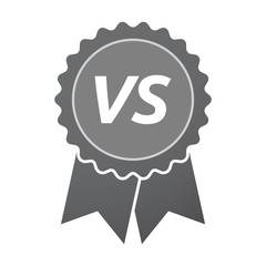Isolated badge icon with    the text VS