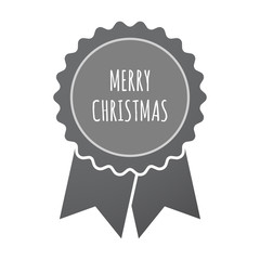 Isolated badge icon with    the text MERRY CHRISTMAS
