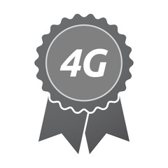 Isolated badge icon with    the text 4G