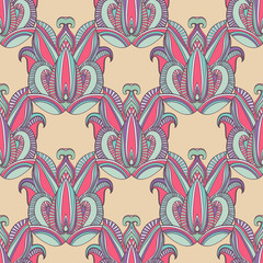 Abstract Indian Style Seamless Pattern