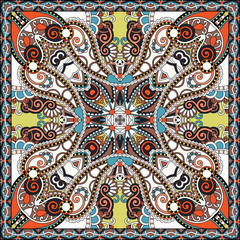 Traditional ornamental floral paisley bandanna