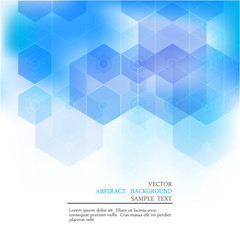 Obraz premium Vector Abstract science Background. Hexagon geometric design. E