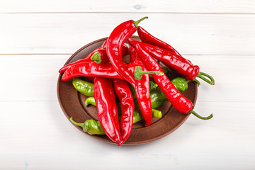 chili pepper in a plate