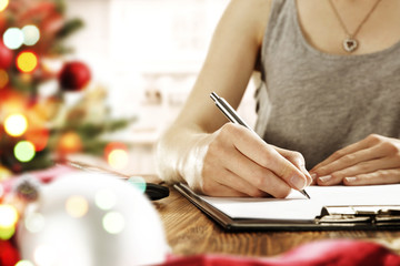woman hand and letter 