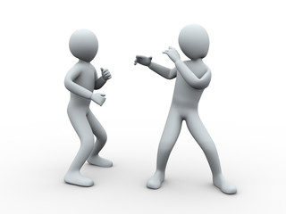 3d people fight