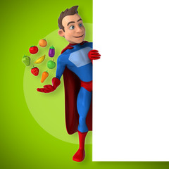 Fun superhero - 3D Illustration