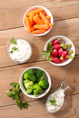 vegetable and dip