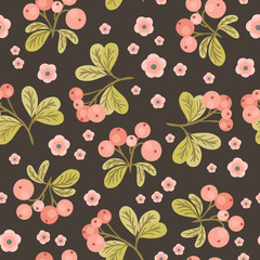 Cranberry seamless pattern