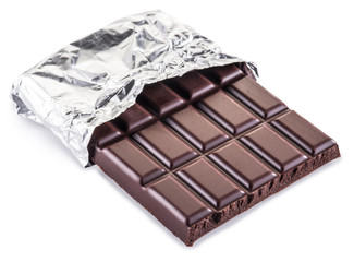 Pieces of chocolate bar. File contains clipping paths.