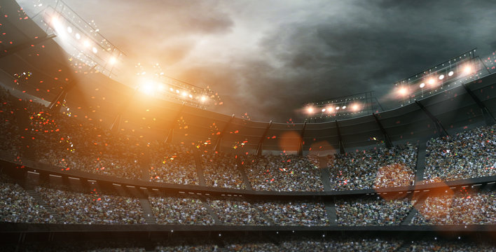 stadium lights,3d rendering