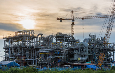 construction sit of oil refinery