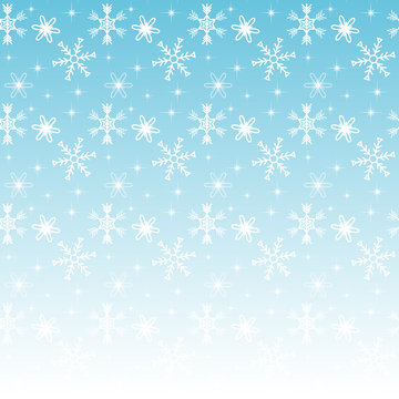 Seamless winter background pattern with snowflakes; Editable bac