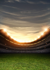 stadium light 3d rendering © efks