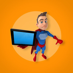 Fun superhero - 3D Illustration